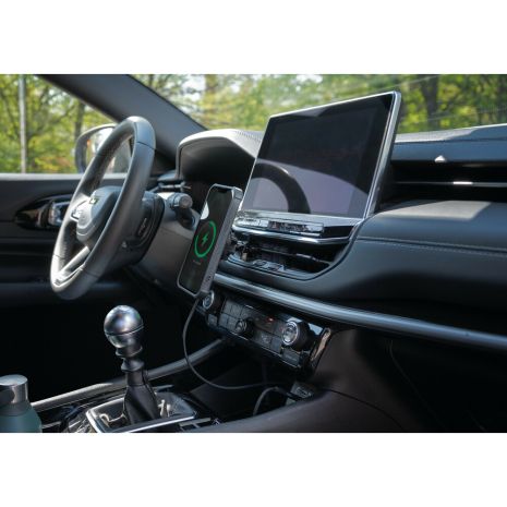 Μαγνητική Βάση Στήριξης Κινητού Mag Wireless Airvent της σειράς Optiline για Ίσιους Αεραγωγούς Αυτοκινήτου με δυνατότητα ασύρματης φόρτισης Max Power 15W, 15 μαγνήτες και 2 αυτοκόλλητα, μεταλλικά δακτυλίδια Auto Moto Tyres 