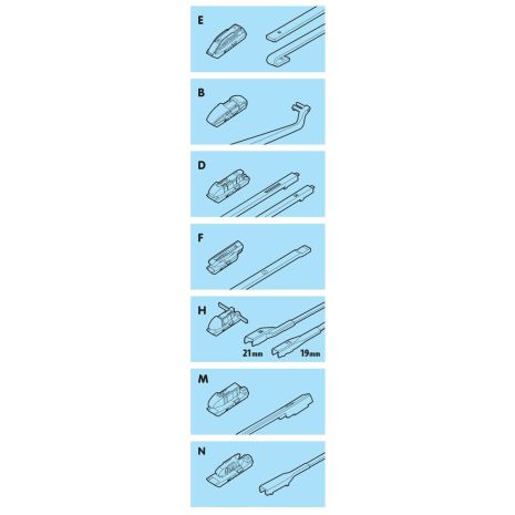 ΥΑΛΟΚΑΘΑΡΙΣΤΗΡΑΣ GRAN PREE SPEED MULTI-FIT ΜΕ 7 ΑΝΤΑΠΤΟΡΕΣ 53CM 21'' LAMPA - 1 TEM. Auto Moto Tyres 