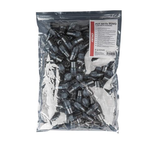 P21W 12V Ba15s 500lm 6.000K 9SMDx2835 LED ΛΕΥΚΟ ΜΟΝΟΠΟΛΙΚΟ ΑΜΙΟ - 100 ΤΕΜ. Auto Moto Tyres 