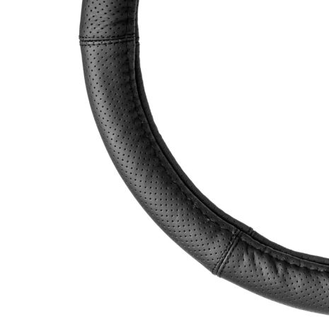 ΚΑΛΥΜΜΑ ΤΙΜΟΝΙΟΥ ΑΠΟ ΤΕΧΝΟΔΕΡΜΑ (ΧL) 41-43cm SWC-50-ΧL ΣΕ ΜΑΥΡΟ ΧΡΩΜΑ ΤΡΥΠΗΤΟ ΜΕ ΜΑΥΡΕΣ ΡΑΦΕΣ AMIO - 1 ΤΕΜ. Auto Moto Tyres 