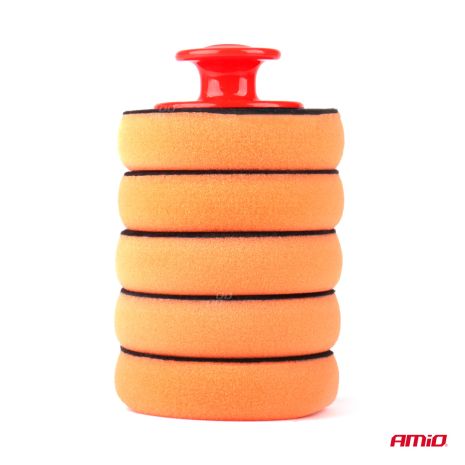 ΣΦΟΥΓΓΑΡΙΑ ΓΥΑΛΙΣΜΑΤΟΣ ΓΙΑ ΟΛΕΣ ΤΙΣ ΕΠΙΦΑΝΕΙΕΣ ΧΕΙΡΟΣ 10cm  ΜΕ ΛΑΒΗ SET AMIO - 5 Τεμ. Auto Moto Tyres 