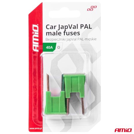 ΑΣΦΑΛΕΙΕΣ JapVal PAL O ΑΡΣΕΝΙΚΕΣ 40A ΣΕ ΠΡΑΣΙΝΟ ΧΡΩΜΑ AMIO - 2 Τεμ. Auto Moto Tyres 