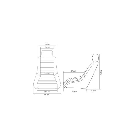 ΚΑΘΙΣΜΑ UNIVERSAL ΜΕ ΣΤΑΘΕΡΗ ΠΛΑΤΗ  ΜΑΥΡΟ ΟΙΚΟΛΟΓΙΚΟ ΔΕΡΜΑ ΜΕ ΣΙΔΗΡΟΔΡΟΜΟ SIMONI RACING  - 1 τεμ. Auto Moto Tyres 