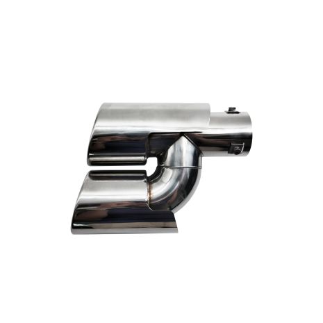 ΑΚΡΟ (ΜΠΟΥΚΑ) ΕΞΑΤΜΙΣΗΣ INOX ΔΙΠΛΗΣ ΑΠΟΛΗΞΗΣ Φ37-59 mm (ΜΗΚΟΣ 250/220mm/ΔΙΑΜΕΤΡΟΣ ΕΞΩΤΕΡΙΚΗ 90x2mm) SIMONI RACING  - 1 τεμ. Auto Moto Tyres 