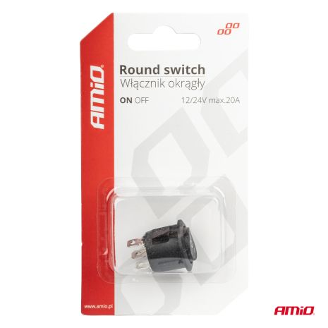 ΔΙΑΚΟΠΤΗΣ 230V 6A ON-OFF-ON 3 ΕΠΑΦΩΝ ΣΤΡΟΓΓΥΛΟΣ BU03 ΑΜΙΟ - 1 ΤΕΜ. Auto Moto Tyres 