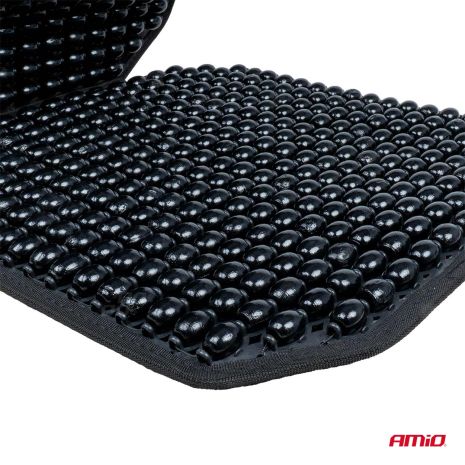 ΠΛΑΤΟΚΑΘΙΣΜΑ ΜΕ ΧΑΝΤΡΕΣ ΚΑΙ ΜΑΞΙΛΑΡΑΚΙ ΜΕΣΗΣ ΜΕ ΚΑΛΥΨΗ ΣΕ ΠΡΟΣΚΕΦΑΛΟ 126x44cm ΜΑΥΡΟ AMIO - 1 Τεμ. Auto Moto Tyres 