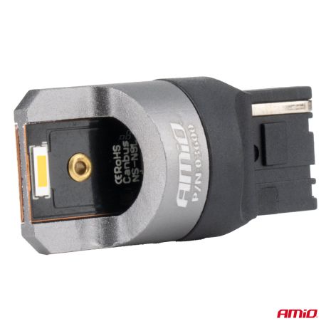 ΛΑΜΠΑΚΙΑ WY21W 7440 12/24V 6.000K 2xSMD LED FULL CAN-BUS ΠΟΡΤΟΚΑΛΙ PRO SERIES AMIO - 2 Τεμ. Auto Moto Tyres 