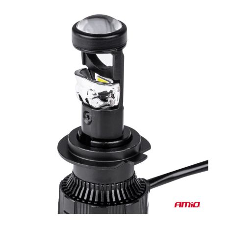 ΛΑΜΠΕΣ H7 PL-LENS SERIES 9>36V 60W 5.000K 3.800lm LED 2x4575 SMD CAN-BUS ΜΕ ΠΡΟΤΖΕΚΤΟΡΑ AMIO - 2 Τεμ. Auto Moto Tyres 