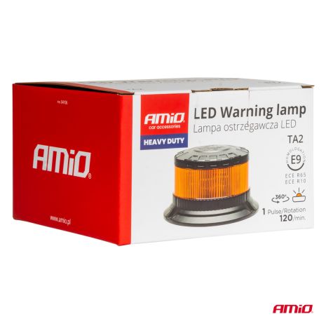 ΦΑΡΟΣ HEAVY DUTY W28M 12/24V ΠΟΡΤΟΚΑΛΙ 16LED ΜΑΓΝΗΤΙΚΟΣ/ΒΙΔΩΤΟΣ ΜΕ ΦΙΣ ΑΝΑΠΤΗΡΑ Υ89mm Φ110mm AMIO - 1 τεμ. Auto Moto Tyres 
