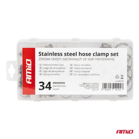 ΚΟΛΙΕΔΕΣ ΣΦΙΓΚΤΗΡΕΣ - ΔΙΑΦΟΡΑ ΜΕΓΕΘΗ ΑΠΟ ΑΝΟΞΕΙΔΩΤΟ ΑΤΣΑΛΙ AMIO - 34 τεμ. Auto Moto Tyres 