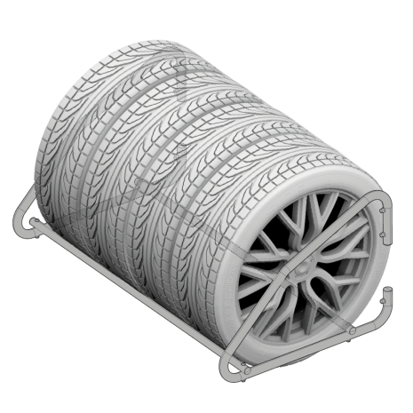 ΒΑΣΗ ΤΟΙΧΟΥ/ ΣΤΗΡΙΓΜΑΤΑ ΕΛΑΣΤΙΚΩΝ/ΖΑΝΤΩΝ XL 150kg MAX 128x75x56cm Φ3,2cm ΜΕ ΚΙΤ ΤΟΠΟΘΕΤΗΣΗΣ LAMPA - 1 ΤΕΜ. Auto Moto Tyres 