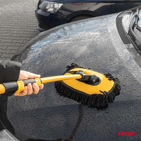 ΒΟΥΡΤΣΑ ΚΑΘΑΡΙΣΜΟΥ ΜΕ ΤΗΛΕΣΚΟΠΙΚΟ ΚΟΝΤΑΡΙ 46-100cm & 3 ΠΑΝΑΚΙΑ ΚΑΘΑΡΙΣΜΟΥ ΜΙΚΡΟΦΙΜΠΡΑ  ΑΜΙΟ - 1 ΤΕΜ. Auto Moto Tyres 