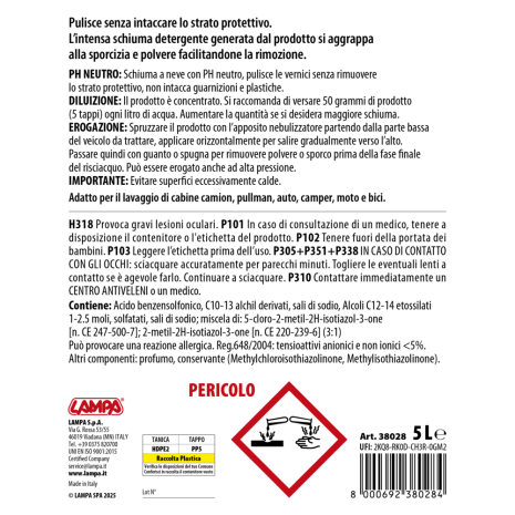 ΣΑΜΠΟΥΑΝ SUPER FOAM ΣΥΜΠΥΚΝΩΜΕΝΟ 5000ml LAMPA - 1 ΤΕΜ. Auto Moto Tyres 