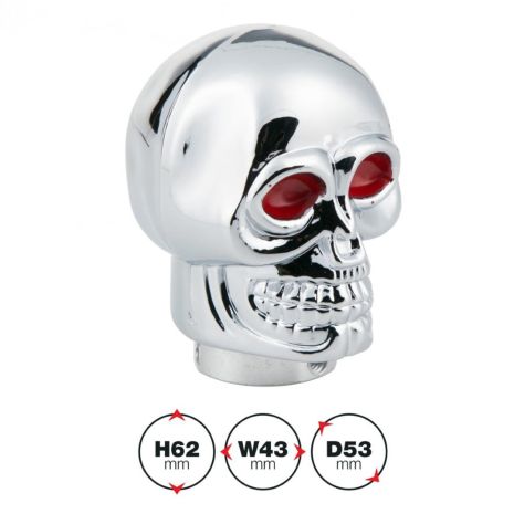 ΠΟΜΟΛΟ ΤΑΧΥΤΗΤΩΝ SKELETOR ΝΕΚΡΟΚΕΦΑΛΗ 62 Χ 43 mm / Φ 53 mm (ΧΡΩΜΙΟ) Auto Moto Tyres 