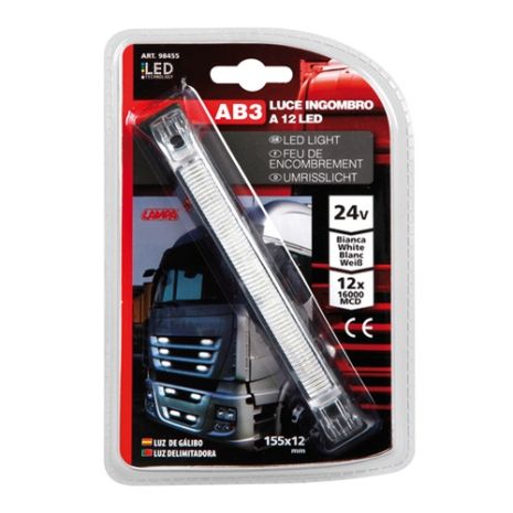 ΦΩΣ ΦΟΡΤΗΓΟΥ 12LED ΛΕΥΚΟ 24V 155mm Auto Moto Tyres 