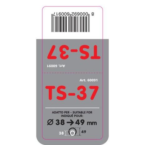 ΑΚΡΟ ΕΞΑΤΜΙΣΗΣ TS-37 Φ 38-49mm - ΣΤΡΟΓΓΥΛΟ Auto Moto Tyres 