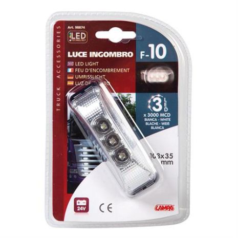 Φως Φορτηγού 24V 3LED Λευκό 103x35mm Auto Moto Tyres 