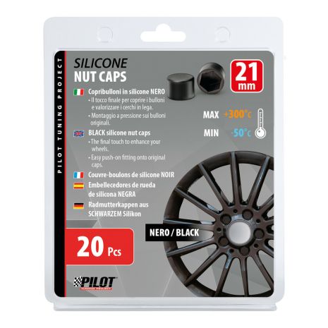 ΚΑΠΑΚΙΑ ΣΙΛΙΚΟΝΗΣ ΓΙΑ ΜΠΟΥΛΟΝΙΑ 21mm Μαύρα 20τεμ. Auto Moto Tyres 