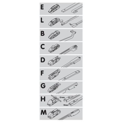 ΥΑΛΟΚΑΘΑΡΙΣΤΗΡΑΣ SKYLON MUL TI-FIT SYSTEM 51 cm (20 INCH) - 1 ΤΕΜ. Auto Moto Tyres 