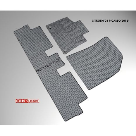 ΜΑΡΚΕ ΠΑΤΑΚΙΑ ΣΕ ΣΚΑΦΗ ΛΑΣΤΙΧΟ ΓΙΑ CITROEN C4 PICASSO 5D 2014-2018 ΣΕ ΜΑΥΡΟ ΧΡΩΜΑ ΜΕ ΚΟΥΜΠΩΜΑΤΑ CIK - 4 ΤΕΜ. Auto Moto Tyres 