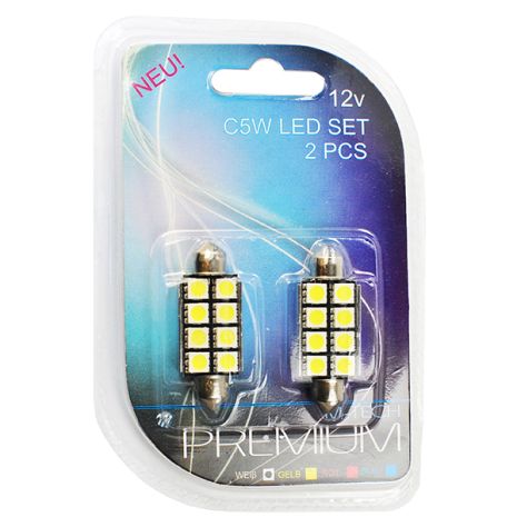 ΛΑΜΠΑΚΙΑ ΠΛΑΦΟΝΙΕΡΑΣ C5W/C10 12V 1,92W SV8,5 41mm Auto Moto Tyres 