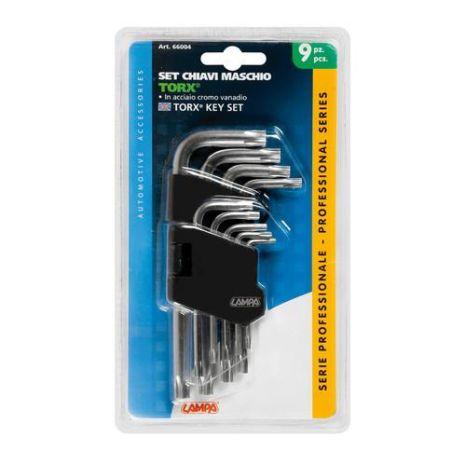 TORX ΚΛΕΙΔΙΑ 9 ΤΕΜΑΧΙΩΝ (T10/15/20/25/27/30/40/45/50)  ΧΡΩΜΙΟ-ΒΑΝΑΔΙΟ (CRV) Auto Moto Tyres 