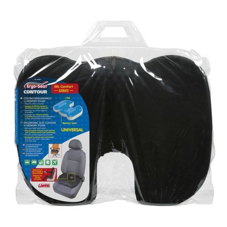 ΜΑΞΙΛΑΡΙ ΚΑΘΙΣΜΑΤΟΣ ERGO SEAT CONTOUR ΜΕ GEL ΚΑΙ ΑΦΡΟ MEMORY FOAM  (ΜΑΥΡΟ) - 1 ΤΕΜ. Auto Moto Tyres 