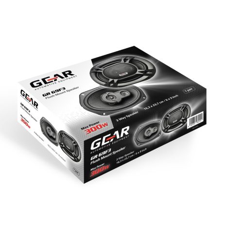 ΗΧΕΙΑ GEAR 3 ΔΡΟΜΩΝ 163 X 237mm - 300W - ΒΑΘΟΣ 79mm (ΟΒΑΛ FLUSH MOUNT) - 2 ΤΕΜ. Auto Moto Tyres 