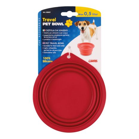 ΤΑΪΣΤΡΑ/ΜΠΟΛ ΤΑΞΙΔΙΟΥ PET TRAVEL BOWL 500 ml ΓΙΑ ΣΚΥΛΟΥΣ/ΓΑΤΕΣ/ΚΑΤΟΙΚΙΔΙΑ ΖΩΑ (ΣΙΛΙΚΟΝΗ/ΔΙΑΦΟΡΑ ΧΡΩΜΑΤΑ) Auto Moto Tyres 