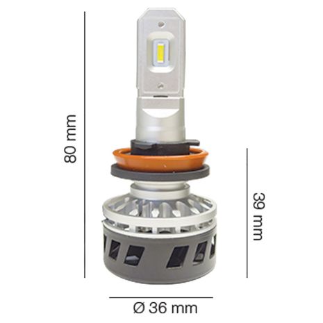 H11 9-36V 5.000K 5000lm 25W MATRIX LED KIT (ΜΕ ΨΥΚΤΡΑ ΑΝΕΜΙΣΤΗΡΑΚΙ) 2ΤΕΜ. Auto Moto Tyres 
