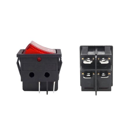 ΔΙΑΚΟΠΤΗΣ ΤΕΤΡΑΓΩΝΟΣ ΜΕ ΚΟΚΚΙΝΟ LED ΑΜΙΟ Auto Moto Tyres 