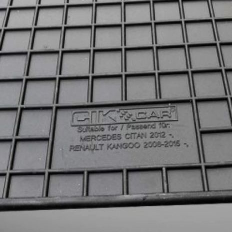 ΜΑΡΚΕ ΠΑΤΑΚΙΑ ΣΕ ΣΚΑΦΗ ΛΑΣΤΙΧΟ ΓΙΑ MERCEDES CITAN W415 2ΘΕΣΙΟ 2012-2021 / RENAULT KANGOO 2ΘΕΣΙΟ 2008-2021 ΣΕ ΜΑΥΡΟ ΧΡΩΜΑ ΜΕ ΚΟΥΜΠΩΜΑΤΑ CIK - 2 ΤΕΜ. Auto Moto Tyres 