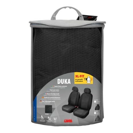 ΚΑΛΥΜΜΑΤΑ ΚΑΘΙΣΜΑΤΩΝ ΠΟΛΥΕΣΤΕΡΙΚΟ ΥΦΑΣΜΑ (50x70cm)  ΓΚΡΙ DUKA XL-FIT MODULAR SERIES  LAMPA - 2 ΤΕΜ Auto Moto Tyres 