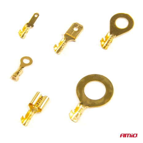 ΦΙΣΑΚΙΑ/ΑΚΡΟΔΕΚΤΕΣ ΚΑΛΩΔΙΩΝ ΑΡΣΕΝΙΚΑ/ΘΗΛΥΚΑ/ΜΑΤΙΟΥ ΣΕ ΚΑΣΕΤΙΝΑ AMIO - 750 ΤΕΜ. Auto Moto Tyres 