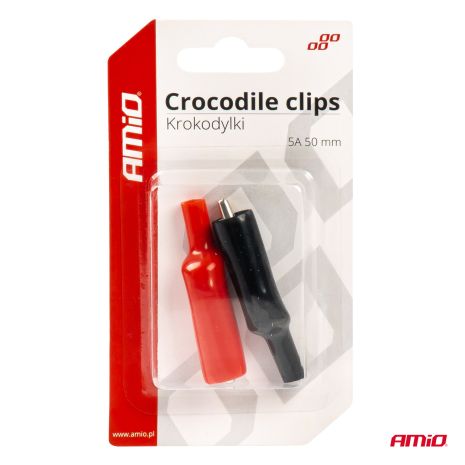 ΑΚΡΟΔΕΚΤΕΣ (ΚΡΟΚΟΔΕΙΛΑΚΙΑ) ΜΠΑΤΑΡΙΑΣ 5A 50mm ΜΕ ΜΟΝΩΣΗ ΧΩΡΙΣ ΚΑΛΩΔΙΟ ΑΜΙΟ - 2 ΤΕΜ. Auto Moto Tyres 