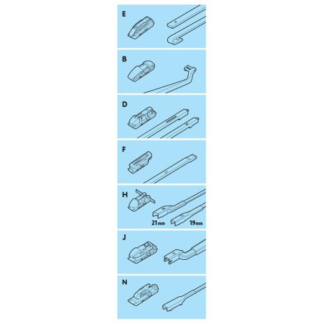 ΥΑΛΟΚΑΘΑΡΙΣΤΗΡΑΣ GRAN PREE SPEED MULTI-FIT ΜΕ 7 ΑΝΤΑΠΤΟΡΕΣ 51CM 20'' LAMPA - 1 TEM. Auto Moto Tyres 