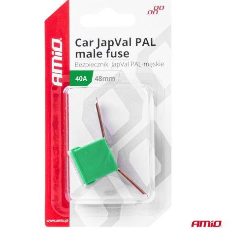 ΑΣΦΑΛΕΙΑ JapVal PAL ΑΡΣΕΝΙΚΗ 48mm 40A ΣΕ ΠΡΑΣΙΝΟ ΧΡΩΜΑ AMIO - 1 Τεμ. Auto Moto Tyres 