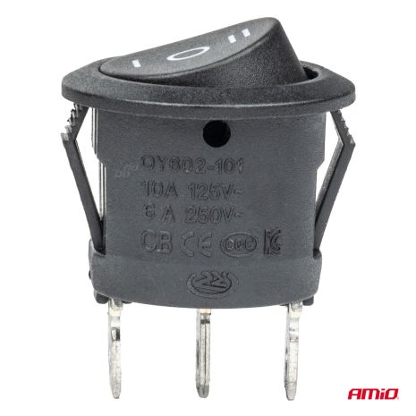 ΔΙΑΚΟΠΤΗΣ 230V 6A ON-OFF-ON 3 ΕΠΑΦΩΝ ΣΤΡΟΓΓΥΛΟΣ BU03 ΑΜΙΟ - 1 ΤΕΜ. Auto Moto Tyres 