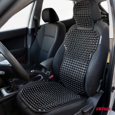 ΠΛΑΤΟΚΑΘΙΣΜΑ ΜΕ ΧΑΝΤΡΕΣ ΚΑΙ ΜΑΞΙΛΑΡΑΚΙ ΜΕΣΗΣ ΜΕ ΚΑΛΥΨΗ ΣΕ ΠΡΟΣΚΕΦΑΛΟ 126x44cm ΜΑΥΡΟ AMIO - 1 Τεμ. Auto Moto Tyres 