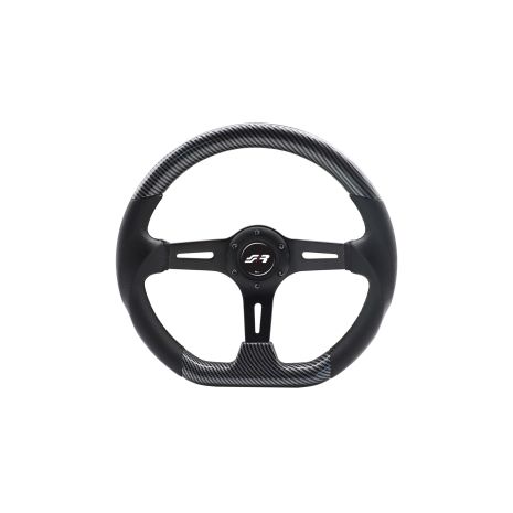 ΤΙΜΟΝΙ GIAU CARBON LOOK ΤΡΙΑΚΤΙΝΟ ΜΑΥΡΟ ΔΙΑΜΕΤΡΟΣ 350mm ΠΑΧΟΣ 70mm SIMONI RACING  - 1 τεμ. Auto Moto Tyres 