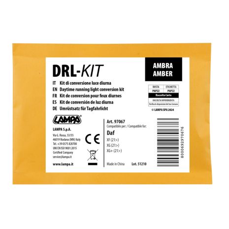 ΚΙΤ ΜΕΤΑΤΡΟΠΗΣ ΦΩΤΩΝ ΗΜΕΡΑΣ ΣΕ ΠΟΡΤΟΚΑΛΙ DRL-KIT HOLLAND STYLE ΓΙΑ DAF XF/XG/XG+ 06/2021+ LAMPA - 1 Κιτ. Auto Moto Tyres 