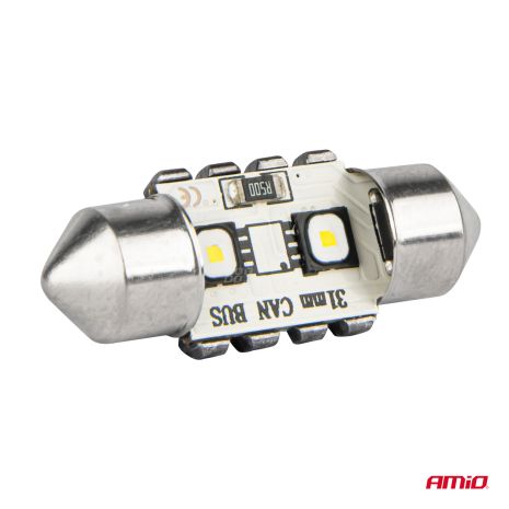 ΛΑΜΠΑΚΙΑ ΠΛΑΦΟΝΙΕΡΑΣ 31mm 12/24V C5W 5500K 12xSMD 3838 CAN-BUS FESTOON (ΛΕΥΚΟ) ΑΜΙΟ - 2 ΤΕΜ. Auto Moto Tyres 