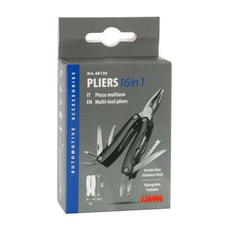 ΕΛΒΕΤΙΚΟΣ ΣΟΥΓΙΑΣ/ΠΟΛΥΕΡΓΑΛΕΙΟ ΜΕ ΠΕΝΣΑ PLIERS 16in1 INOX 18x15x23cm ΣΕ ΣΤΑΝΤ LAMPA - 18 ΤΕΜ. Auto Moto Tyres 