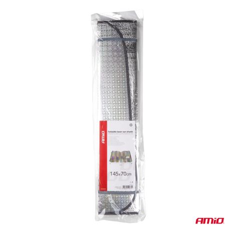 ΗΛΙΟΠΡΟΣΤΑΣΙΑ ΕΣΩΤΕΡΙΚΗ ΑΣΗΜΙ ΜΕ ΒΕΝΤΟΥΖΕΣ 145x70cm ΑΜΙΟ - 1 ΤΕΜ. Auto Moto Tyres 