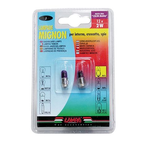 ΛΑΜΠΑΚΙΑ ΜΙΝΙΟΝ (J) 12V/2W BA7s ΜΩΒ 21mm Auto Moto Tyres 