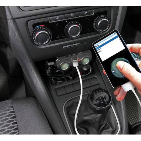 ΑΝΤΑΠΤΟΡΑΣ 2ΠΛΟΣ ΑΝΑΠΤΗΡΑ + 2USB 12/24V Auto Moto Tyres 