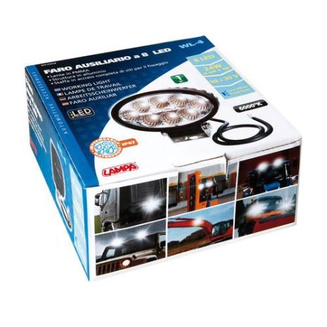 ΠΡΟΒΟΛΕΑΣ WL-4 24W 1600LM 10/30V 8 LED 10-30V/21W 6.000K (142x120x66mm) ΦΩΣ ΔΙΑΘΛΑΣΗΣ -1ΤΕΜ. Auto Moto Tyres 