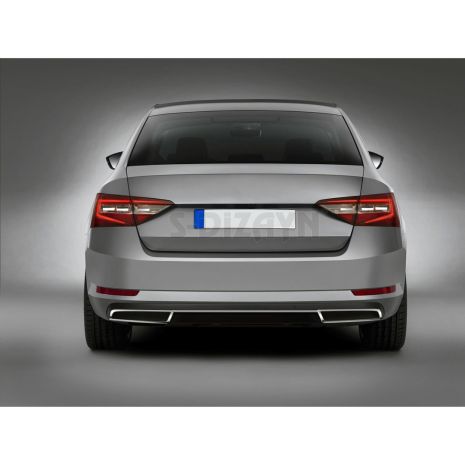 ΔΙΑΚΟΣΜΗΤΙΚΑ ΧΡΩΜΙΑ ΕΞΑΤΜΙΣΗΣ ΜΑΡΚΕ ΜΟΝΟΚΟΜΑΤΟ ΓΙΑ SKODA SUPERB 4D 2015+ Auto Moto Tyres 