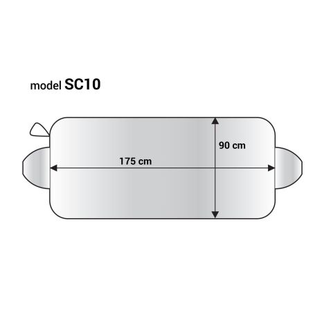 ΗΛΙΟΠΡΟΣΤΑΣΙΑ ΑΥΤΟΚΙΝΗΤΟΥ UNIVERSAL - 175x90cm (ΑΣΗΜΙ - EPE FOAM) AMiO - 1 ΤΕΜ. Auto Moto Tyres 