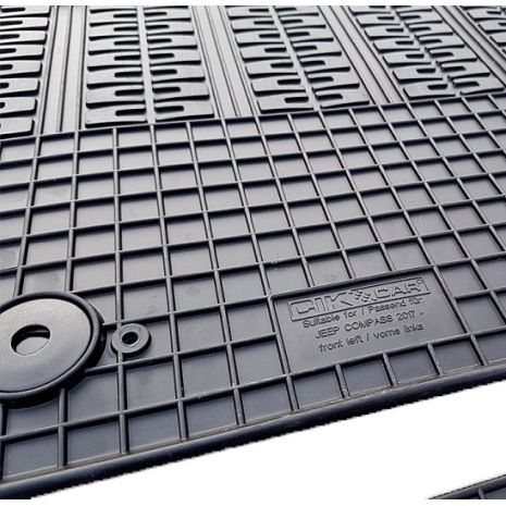 ΜΑΡΚΕ ΠΑΤΑΚΙΑ ΣΕ ΣΚΑΦΗ ΛΑΣΤΙΧΟ ΓΙΑ JEEP COMPASS MP 2017+ ΣΕ ΜΑΥΡΟ ΧΡΩΜΑ ΜΕ ΚΟΥΜΠΩΜΑΤΑ CIK - 4 ΤΕΜ. Auto Moto Tyres 